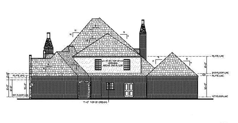 European House Plan Right Elevation - Adelina European Home 164D-0001 - Search House Plans and More