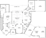 Luxury House Plan First Floor - Britton Lane European Home 164D-0002 - Search House Plans and More