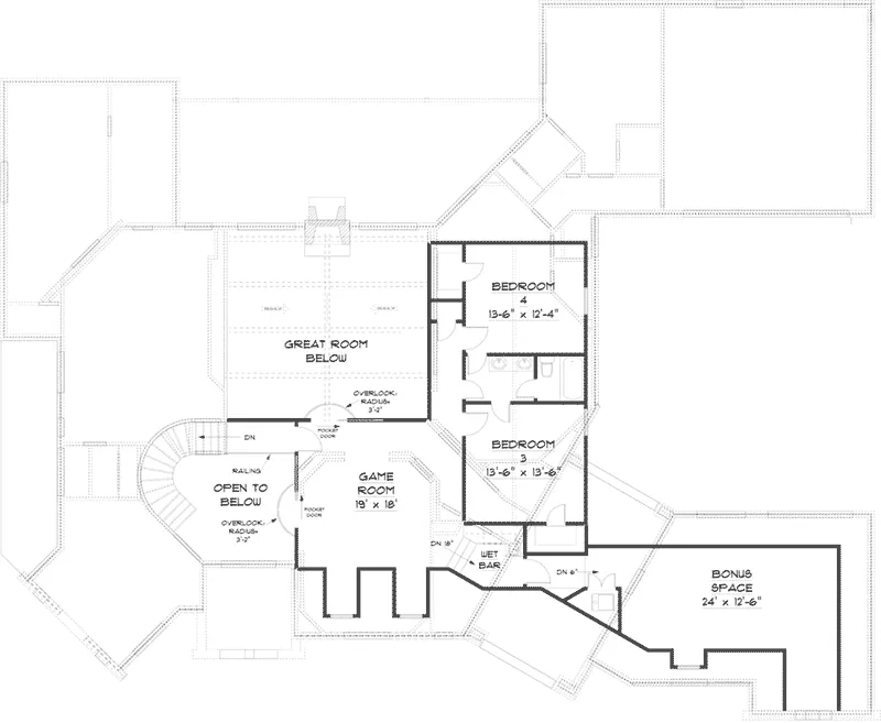 Luxury House Plan Second Floor - Britton Lane European Home 164D-0002 - Search House Plans and More