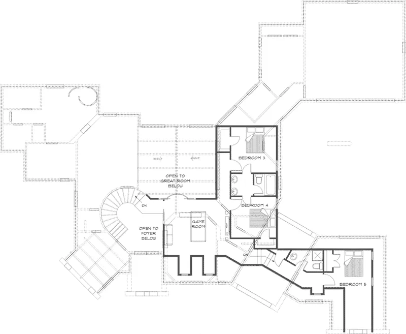 European House Plan Second Floor - Dryden Hill European Home 164D-0003 - Search House Plans and More