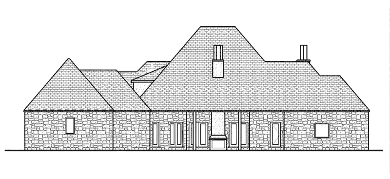 European House Plan Rear Elevation - Dryden Hill European Home 164D-0003 - Search House Plans and More