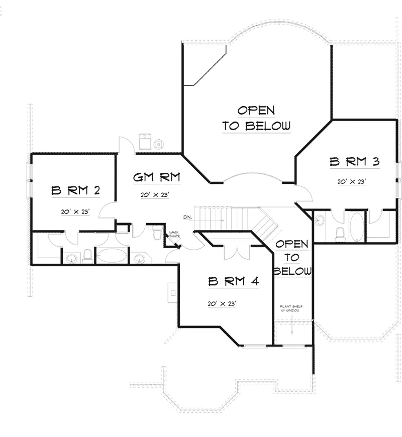 European House Plan Second Floor - 164D-0008 - Shop House Plans and More