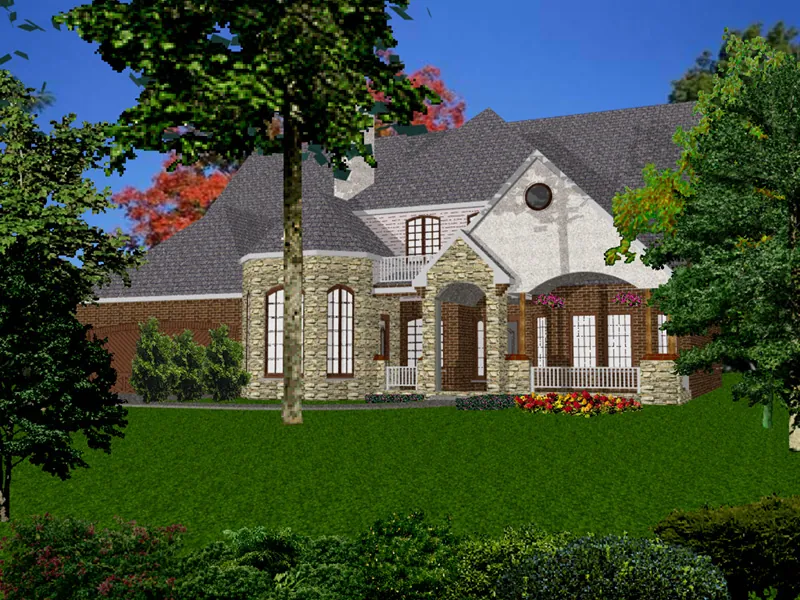 European House Plan Front Image - 164D-0008 - Shop House Plans and More