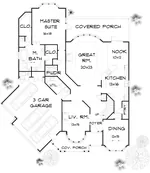 Luxury House Plan First Floor - 164D-0009 - Shop House Plans and More