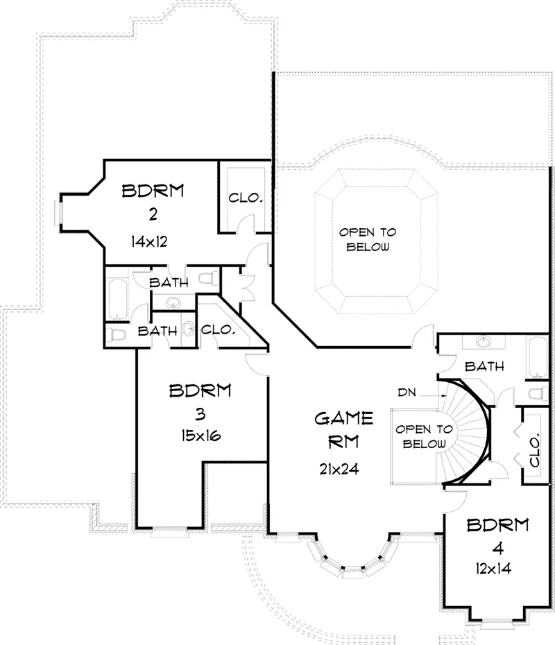 Luxury House Plan Second Floor - 164D-0010 - Shop House Plans and More