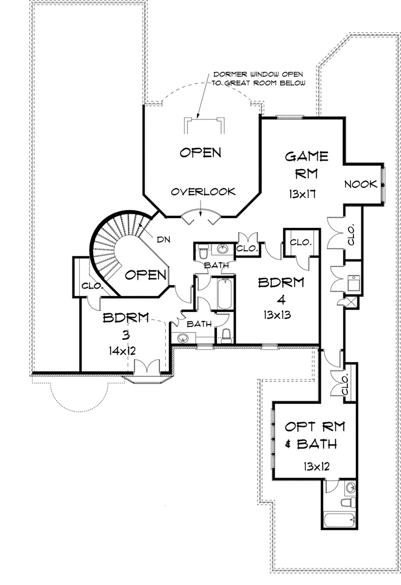 Luxury House Plan Second Floor - Middlehurst European Home 164D-0011 - Shop House Plans and More