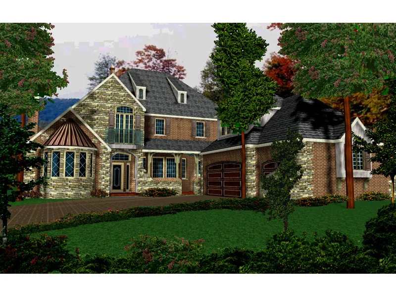 Luxury House Plan Front Image - Middlehurst European Home 164D-0011 - Shop House Plans and More