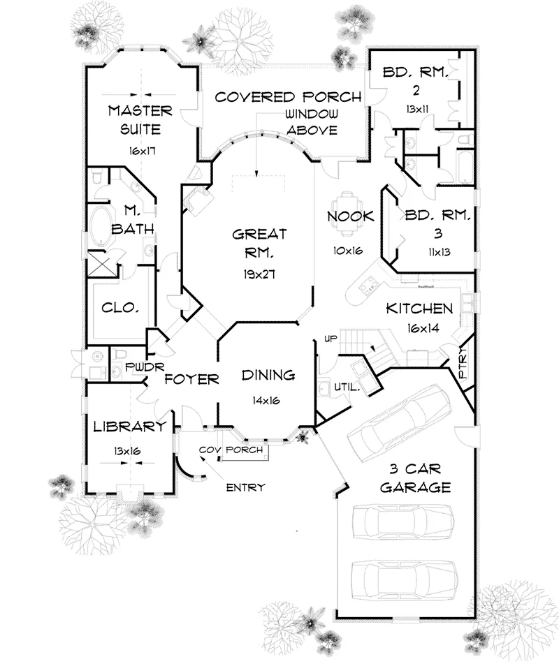 Luxury House Plan First Floor - 164D-0012 - Shop House Plans and More