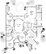 Luxury House Plan First Floor - 164D-0013 - Shop House Plans and More