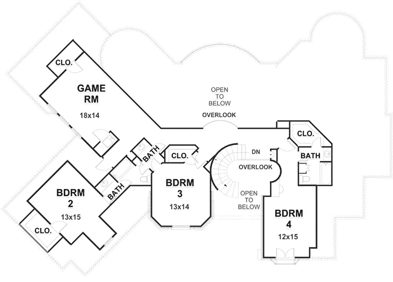 Luxury House Plan Second Floor - 164D-0014 - Shop House Plans and More