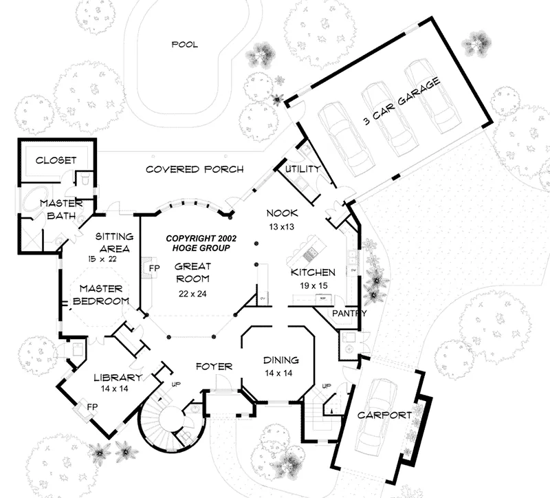 Luxury House Plan First Floor - 164D-0016 - Shop House Plans and More