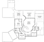 Second Floor - 164D-0017 - Shop House Plans and More