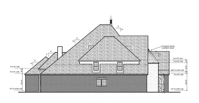 Luxury House Plan Left Elevation - 164D-0019 - Shop House Plans and More