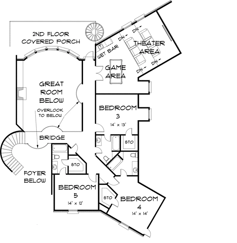 Luxury House Plan Second Floor - 164D-0020 - Shop House Plans and More