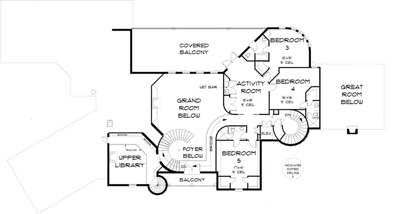 European House Plan Second Floor - Summit Manor Luxury Home 164D-0024 - Shop House Plans and More