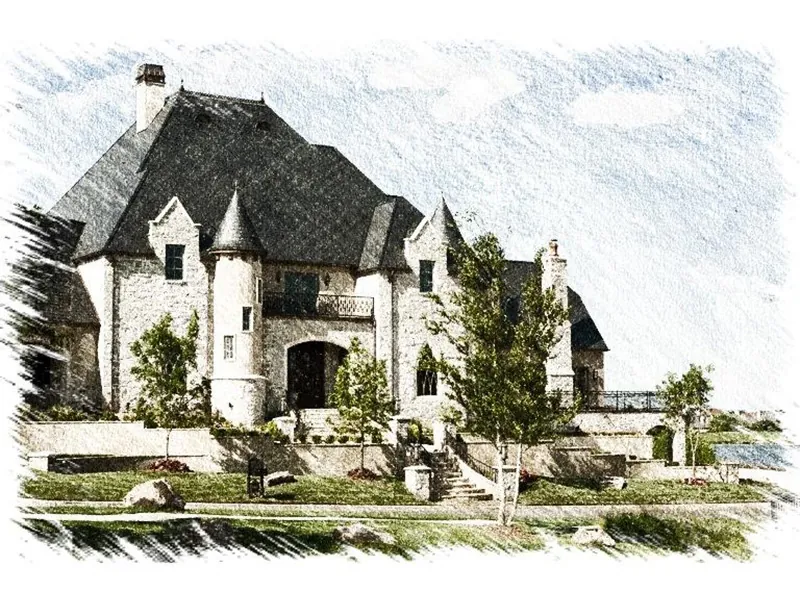 European House Plan Front Image of House - Summit Manor Luxury Home 164D-0024 - Shop House Plans and More