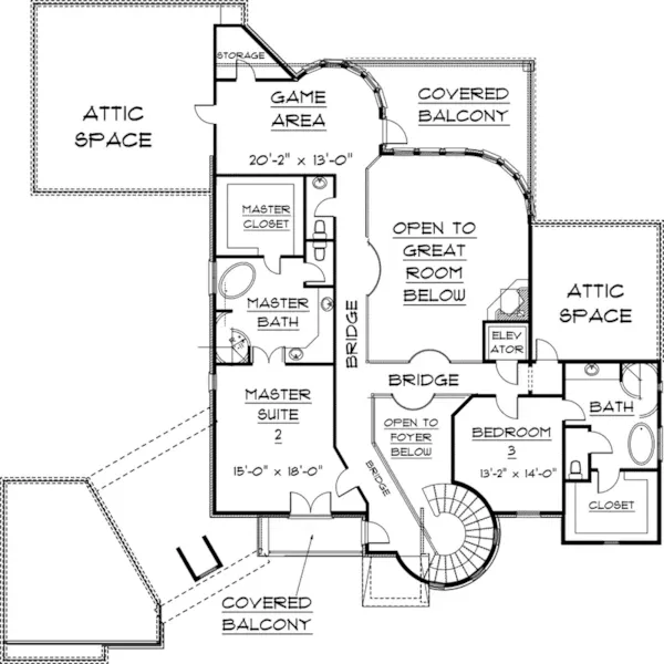 European House Plan Second Floor - Harlanwood Luxury Home 164D-0031 - Search House Plans and More