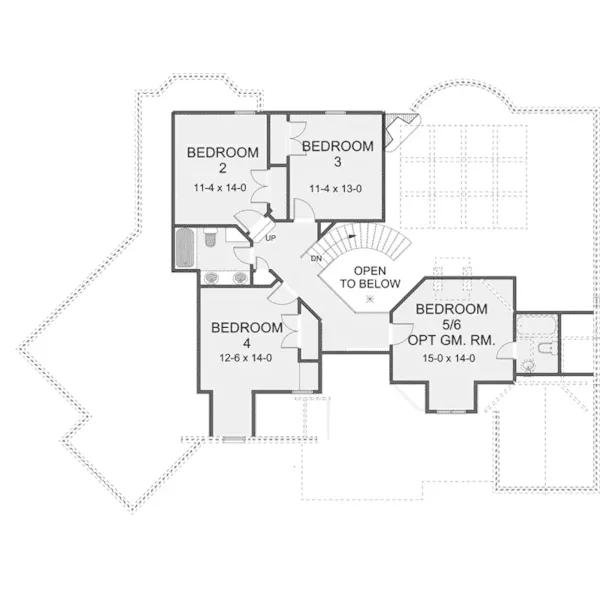 European House Plan Second Floor - Warner Falls Craftsman Home 164D-0041 - Shop House Plans and More