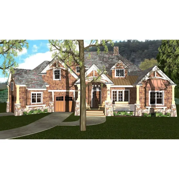 European House Plan Front of Home - Warner Falls Craftsman Home 164D-0041 - Shop House Plans and More