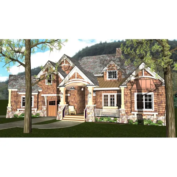 European House Plan Front Photo 01 - Warner Falls Craftsman Home 164D-0041 - Shop House Plans and More