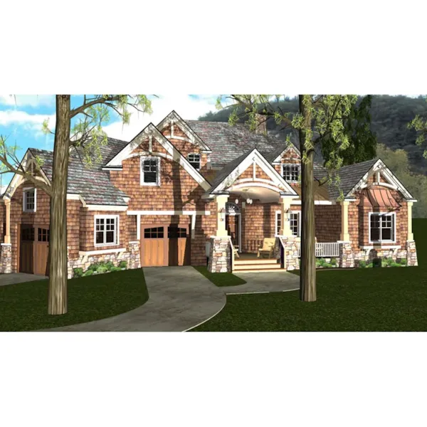 European House Plan Front Photo 04 - Warner Falls Craftsman Home 164D-0041 - Shop House Plans and More