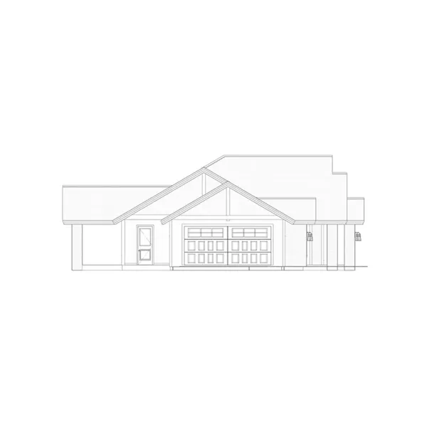 Country House Plan Left Elevation - Gaston Lane Ranch Home 166D-0002 - Search House Plans and More