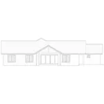 Country House Plan Rear Elevation - Gaston Lane Ranch Home 166D-0002 - Search House Plans and More