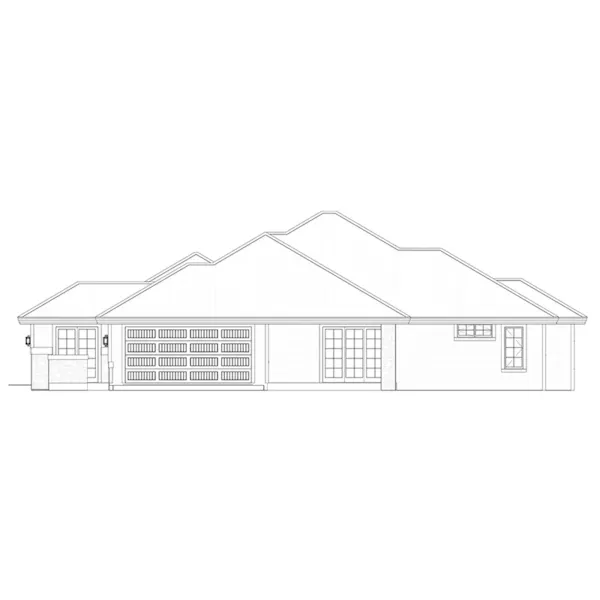 Ranch House Plan Right Elevation - La Palvista European Home 166D-0003 - Shop House Plans and More