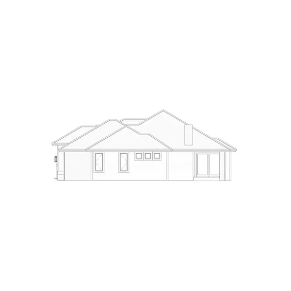 Rustic House Plan Right Elevation - Milford Creek Ranch Home 166D-0005 - Shop House Plans and More