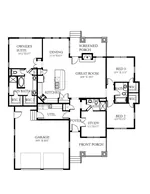 Craftsman House Plan First Floor - Dawson Lane Ranch Home 167D-0001 - Search House Plans and More