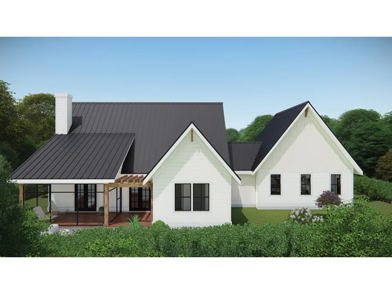 Country House Plan Rear Photo 02 - Ellison Hill Modern Farmhouse 167D-0002 - Search House Plans and More