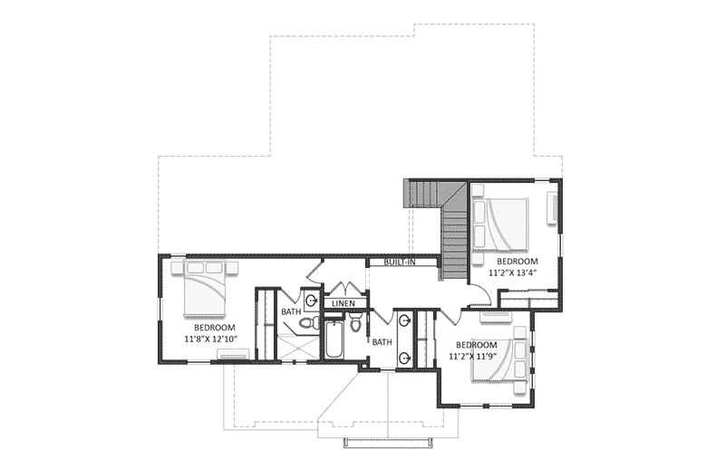 Modern Farmhouse Plan Second Floor - Jeanette Mill Craftsman Home 167D-0003 - Search House Plans and More