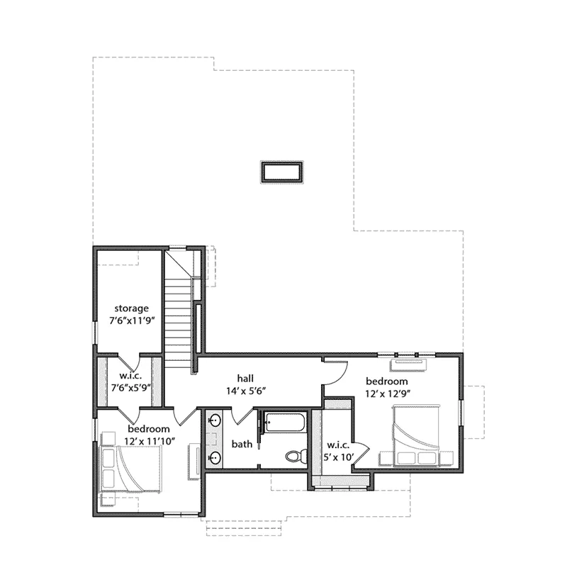 Cabin & Cottage House Plan Second Floor - LaFitte European Home 167D-0004 - Shop House Plans and More