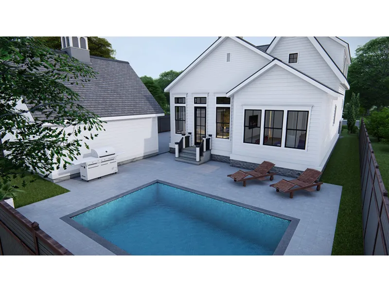 Cabin & Cottage House Plan Pool Photo - LaFitte European Home 167D-0004 - Shop House Plans and More