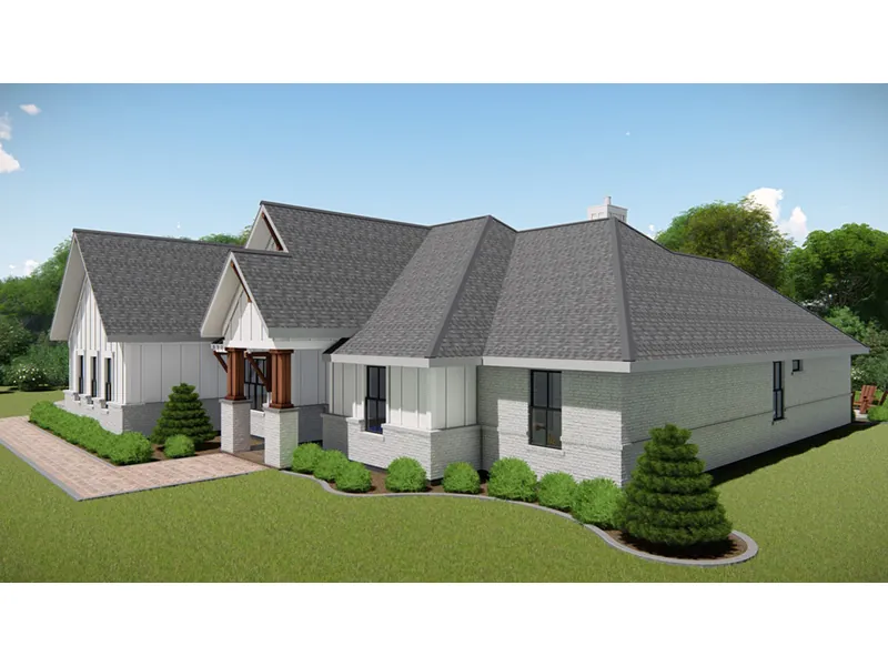 Traditional House Plan Front Photo 01 - Lambert Lane Modern Farmhouse 167D-0006 - Shop House Plans and More