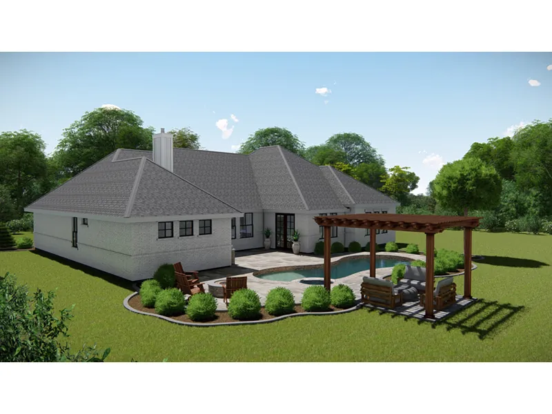 Traditional House Plan Rear Photo 02 - Lambert Lane Modern Farmhouse 167D-0006 - Shop House Plans and More