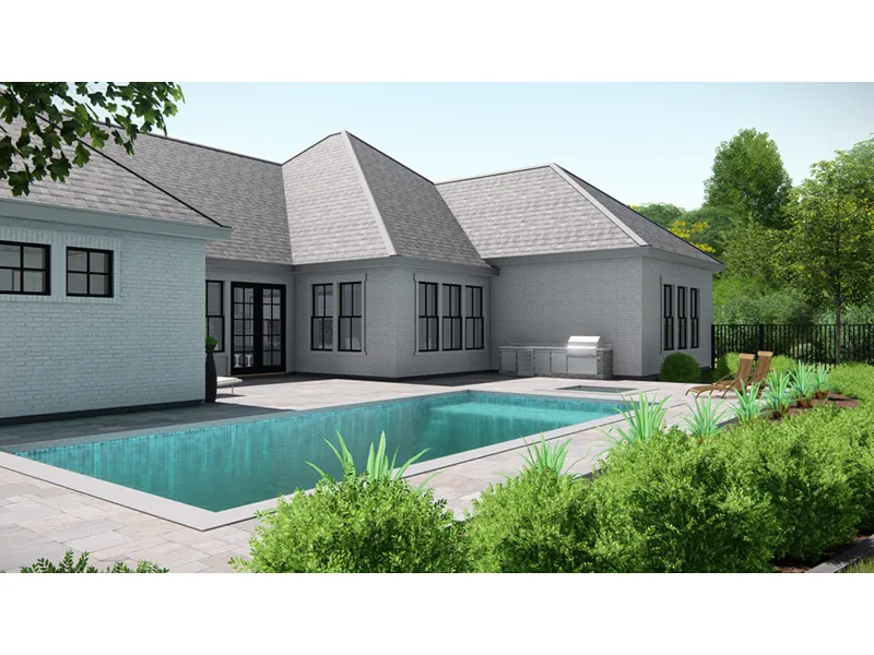 Country French House Plan Rear Photo 02 - Nottoway Luxury Home 167D-0007 - Shop House Plans and More