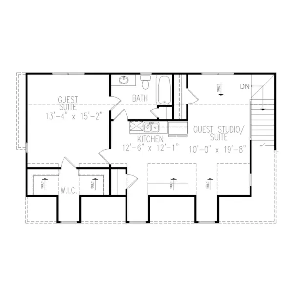 Modern FarmProject Plan Second Floor 168D-6010