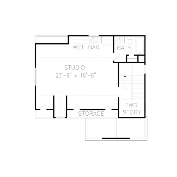 Modern FarmProject Plan Second Floor 168D-7500