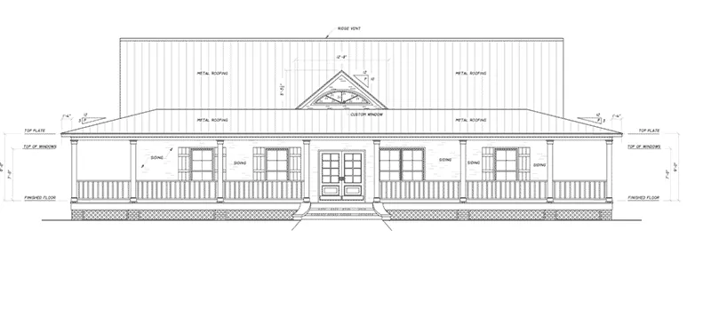 Southern House Plan Front Elevation - Morgans Point Country Home 170D-0001 - Shop House Plans and More