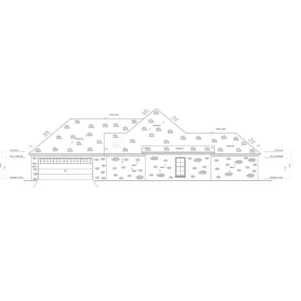 Country French House Plan Right Elevation - Pinehurst Way Ranch Home 170D-0002 - Shop House Plans and More