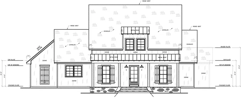Farmhouse Plan Front Elevation - Sanders Lake Modern Farmhouse 170D-0003 - Shop House Plans and More