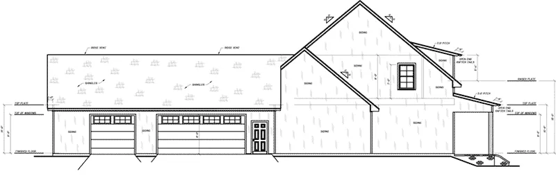 Farmhouse Plan Left Elevation - Sanders Lake Modern Farmhouse 170D-0003 - Shop House Plans and More