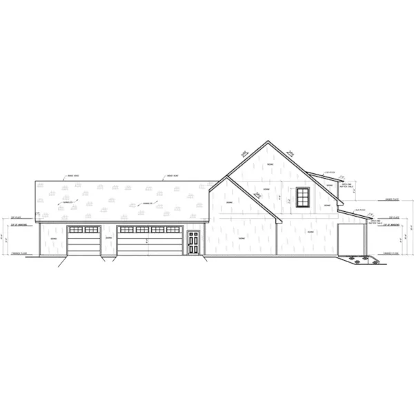 Farmhouse Plan Left Elevation - Sanders Lake Modern Farmhouse 170D-0003 - Shop House Plans and More