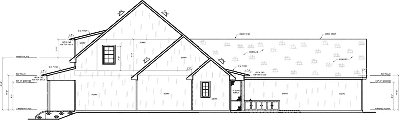 Farmhouse Plan Right Elevation - Sanders Lake Modern Farmhouse 170D-0003 - Shop House Plans and More