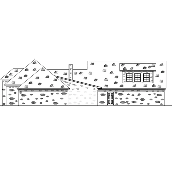 Ranch House Plan Right Elevation - Darion Creek Ranch Home 170D-0006 - Search House Plans and More