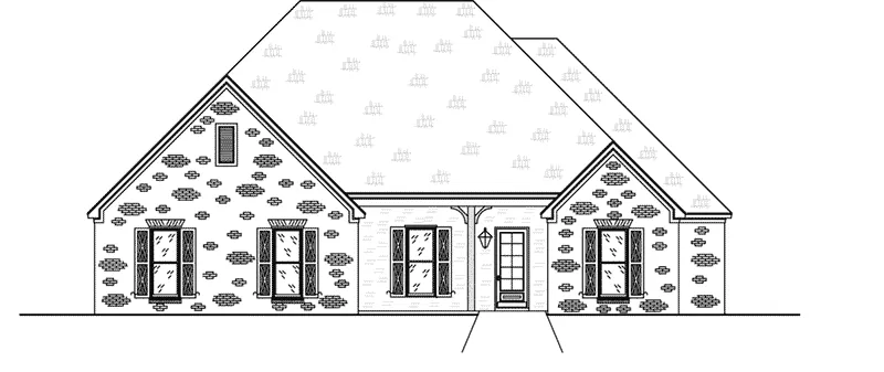 Ranch House Plan Front Elevation - Eagle Gate Ranch Home 170D-0007 - Search House Plans and More