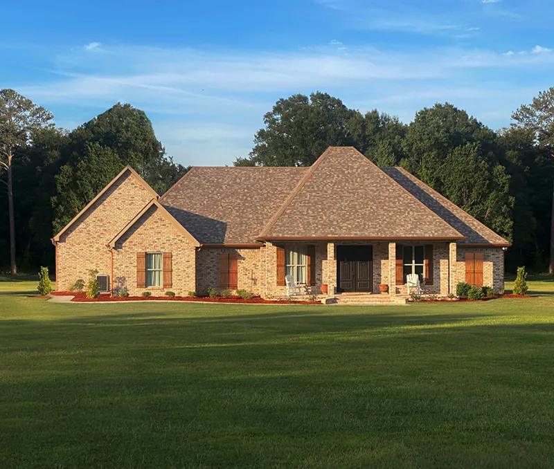 Country French House Plan Front of Home - 170D-0008 - Shop House Plans and More