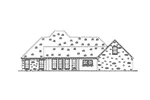 Country French House Plan Rear Elevation - 170D-0008 - Shop House Plans and More