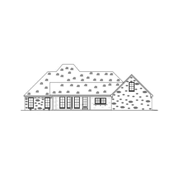 Country French House Plan Rear Elevation - 170D-0008 - Shop House Plans and More